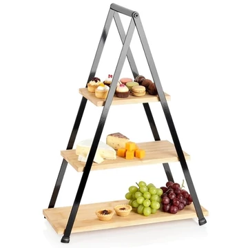 Vilde bambusz kínáló állvány 3 szintes 53 cm 139454