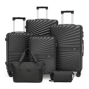 Joyway 6 részes keményfalú bőrönd szett - Fekete LV11708974-6