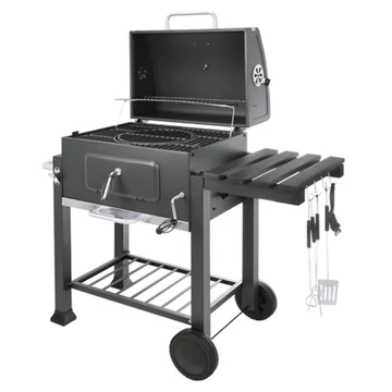 Kaminer prémium faszenes grill öntöttvas ráccsal fedéllel hőmérővel 00027318