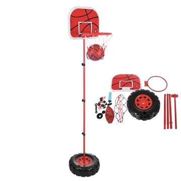 Állítható gyerek kosárlabda palánk szett labdával 109–170 cm 00027447