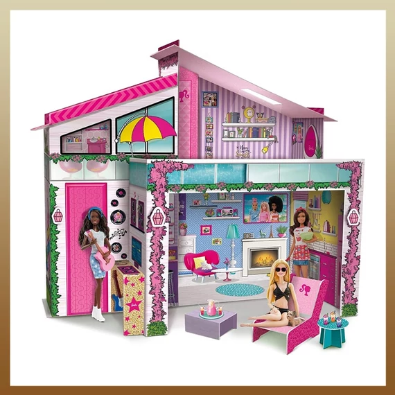 Lisciani Barbie nyári villa babával ( kemény papír ) 009365