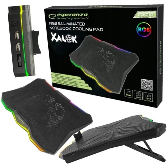 Notebook hűtőpad RGB világítással EGC110