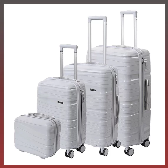 Leziter TraveLux Voyager bőrönd 4 részes szett fehér LTRVBS-GR