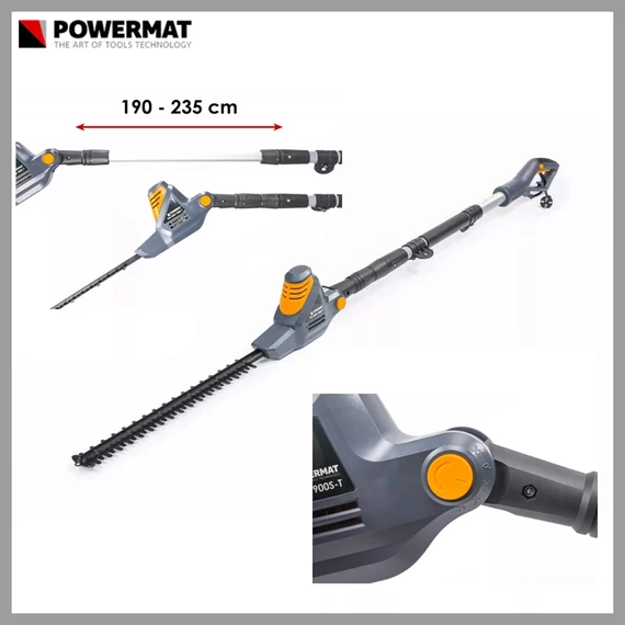 POWERMAT Elektromos teleszkópos sövénynyíró 45cm PM-NEW-900S-T 