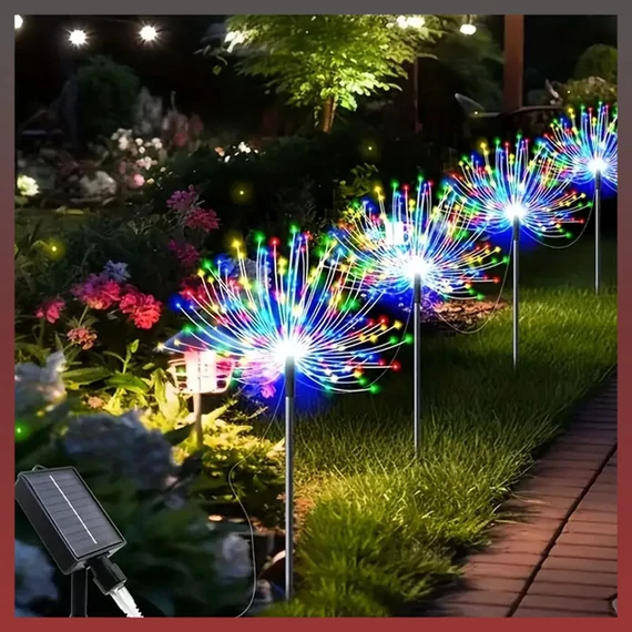 5 db napelemes 400 LED-es pitypang füzér színes JG730845-400SZ