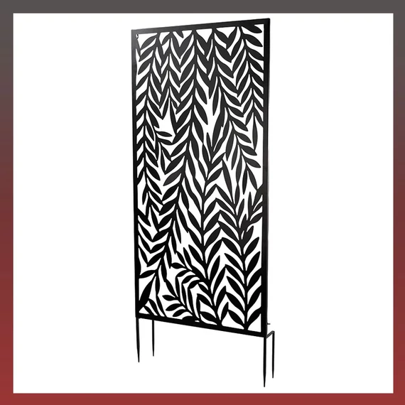 Fém válaszfal 60x10x160cm fekete 43868