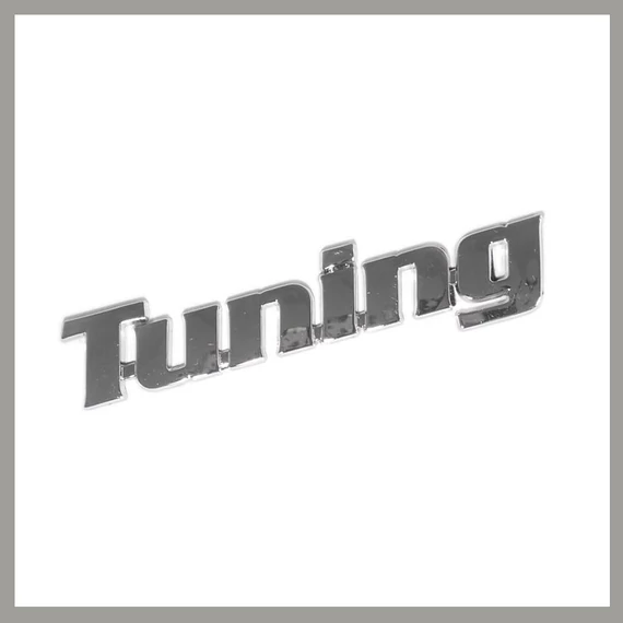 Tuning Krómozott Autóembléma – Öntapadós, Ezüst színű 35201