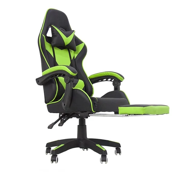 Procart G2 zöld gamer szék lábtartóval G2PRO