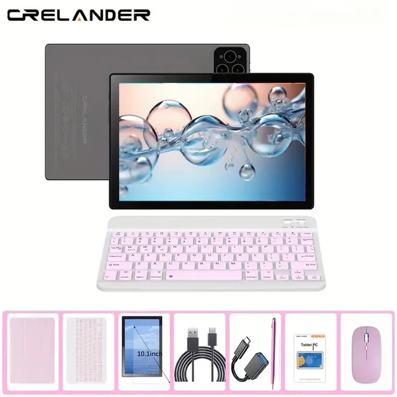 10.1" Android táblagép szett billentyűzettel, egérrel és kiegészítőkkel pink YQ864705-p