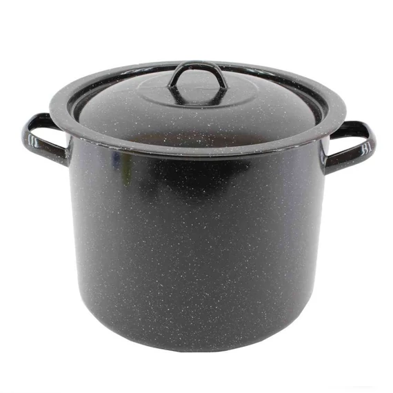 Zománcozott Fazék Fekete 36cm 31 Literes+Fedő 25102