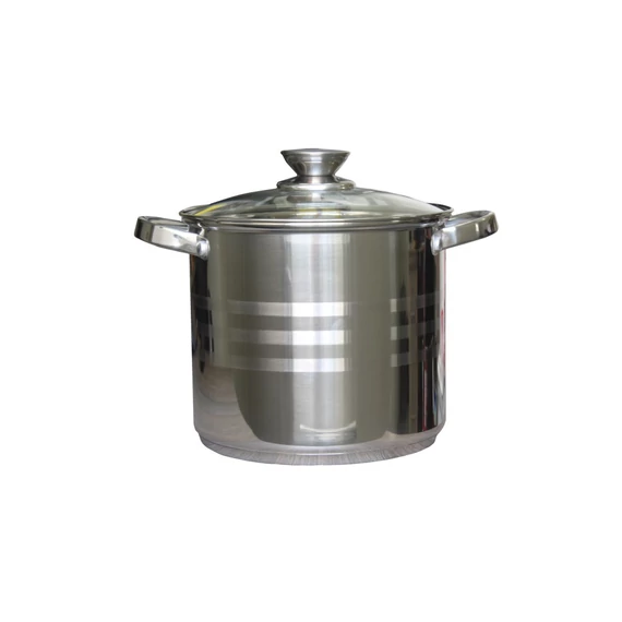 Fazék Inox 11,1 Literes Üveg Fedővel 26cm 5949062800751