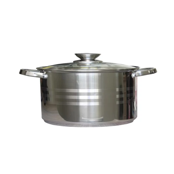 Lábas inox 6,9 literes üveg fedővel 26cm 5949062800836