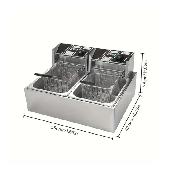 Rozsdamentes acél olajsütő – 12L, PPH4243981