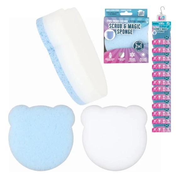 Magic Scrub tisztítószivacs – 1, kék, 10×10×2,8 cm ME0091
