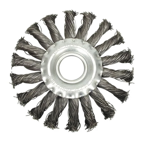 Körkefe 115 mm, sodrott drót TO-06982
