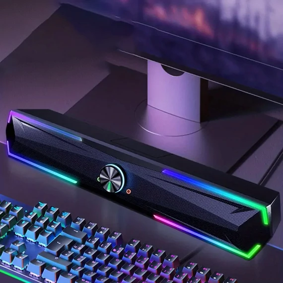USB-s tápegységű Bluetooth hangszóró RGB világítással – 40 cm XY15463