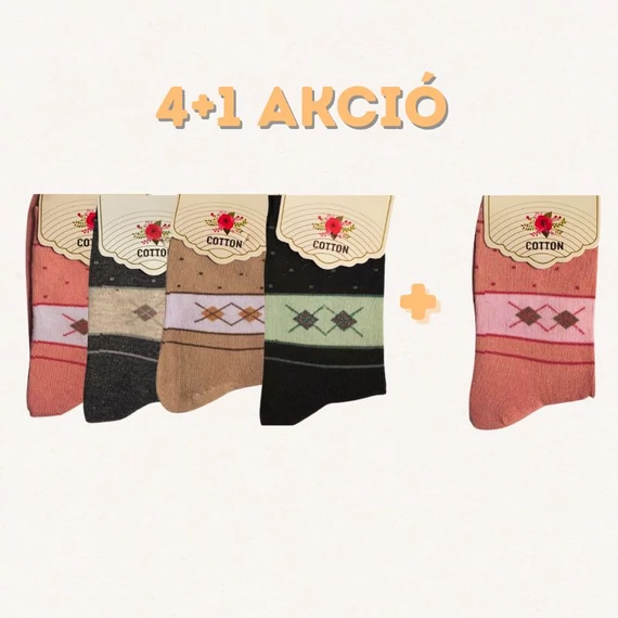  4+1 Női pamut zokni szett 38-42  –709916-41