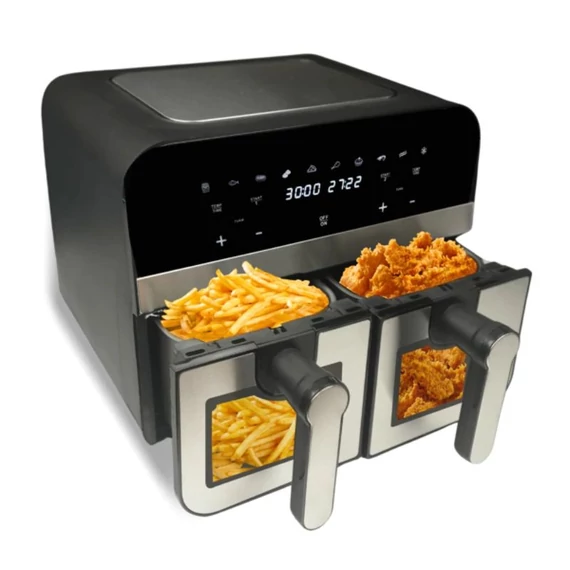 Comfy Nest 2400 W-os digitális duplakosaras légsütő CN-AFD45WS