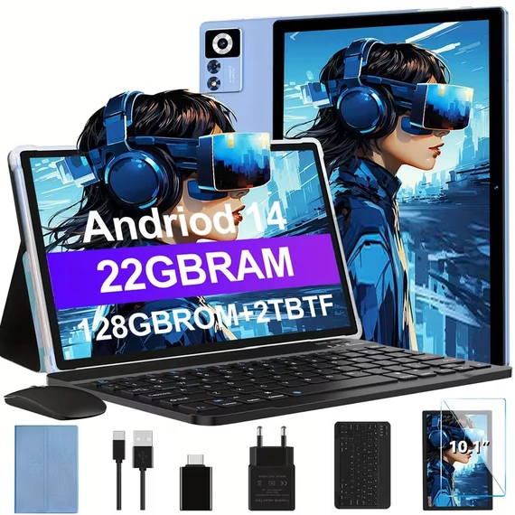 Android 14 Táblagép – 10,1" kijelző, billentyűzettel és egérrel HM2160504