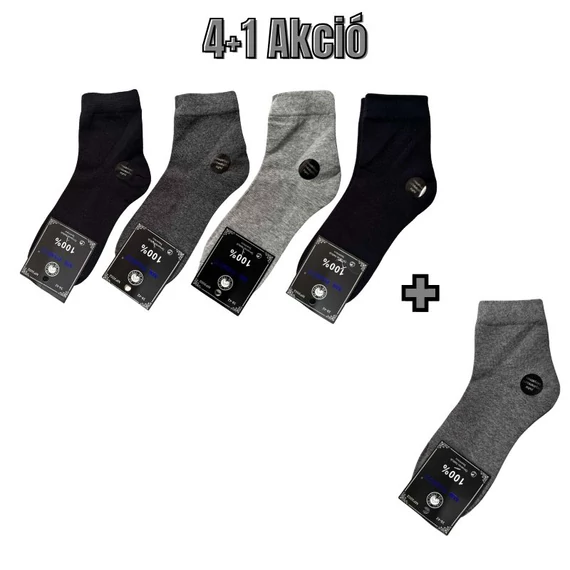 4+1 Férfi pamut zokni 43-46 MP3002-4