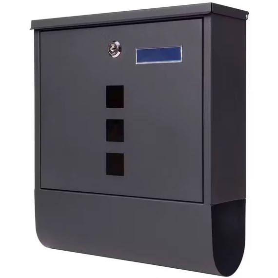 Fali postaláda kulccsal – modern fekete színben 16W0393V9