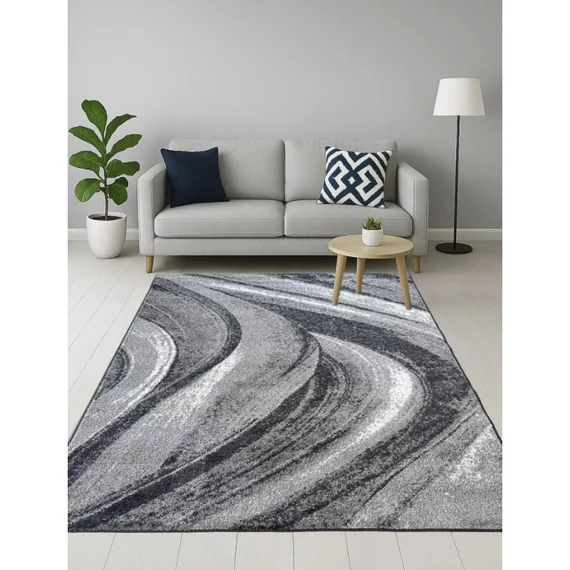 Torino Szőnyeg 703 – Szürke, Modern Mintás Szőnyeg 120 x 170 cm