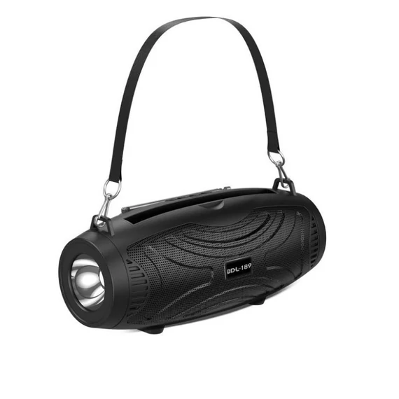 Hordozható Bluetooth hangszóró – 5W, napelemes, beépített zseblámpával BDL-189