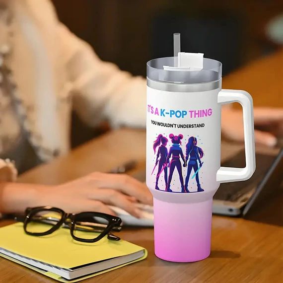 K-Pop Témájú Rozsdamentes Acél Hőszigetelt Termosz 1.2L BR6350200