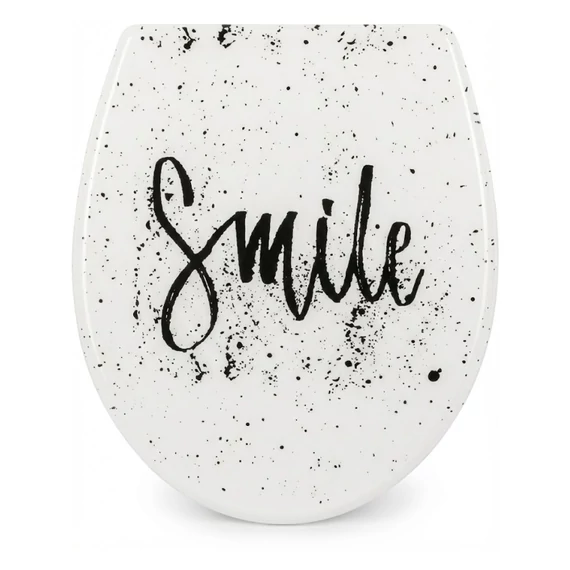 AquaSu WC-ülőke Smile felirattal, fehér ASU4