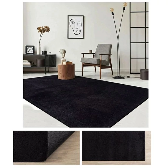 Plüss szőnyeg Fekete 160x220cm veluxfekete-160