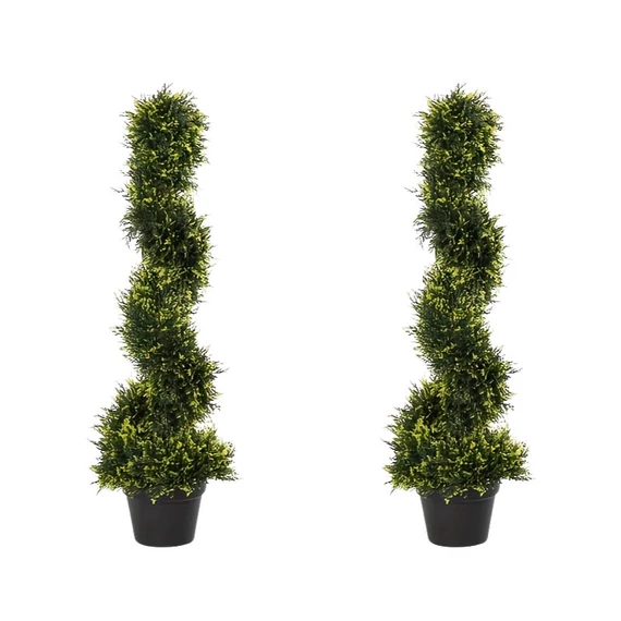2 darabos Mesterséges Spirál Cédrusfa Készlet – 90 cm XT9826139