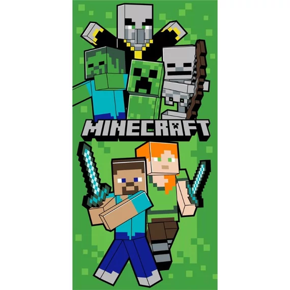 Minecraft Karakteres Strandtörölköző és Fürdőlepedő JFK039656