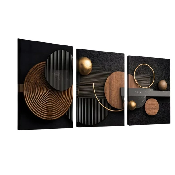 3 darabos modern absztrakt vászon falikép szett RK11837726