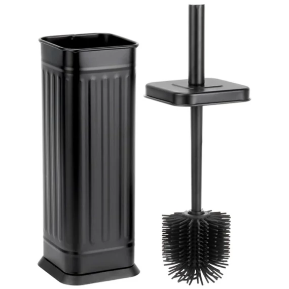 Szilikon WC-kefe tartóval Fekete 567070