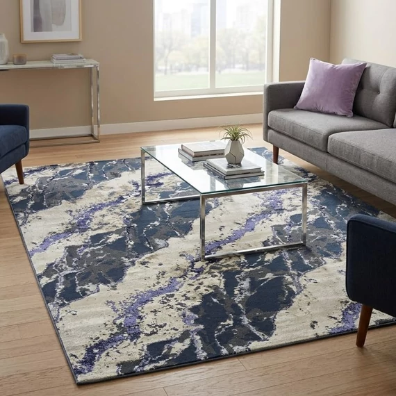 Athena szőnyeg Cream-Navy 200x290cm B7125A-2