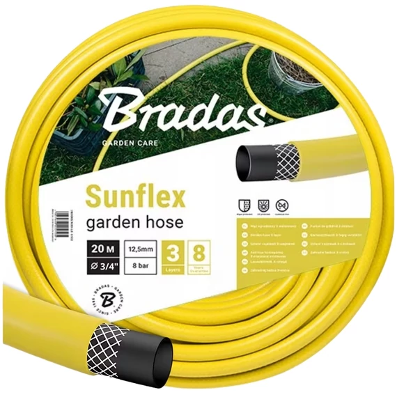 Bradas Sunflex Háromrétegű Kerti Tömlő 20 Méter 1K073532Q