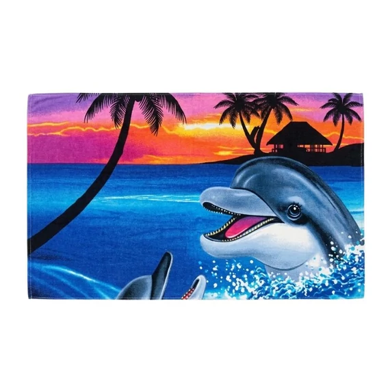 Színes mintás strandtörölköző (70x140 cm) H-70X140-6