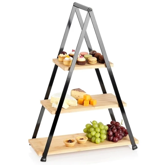 Vilde bambusz kínáló állvány 3 szintes 53 cm 139454