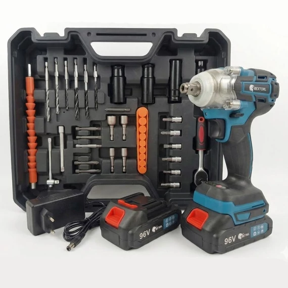 Rextool Basic Dupla Akkumulátoros ütvecsavarozó készlet – 96V holm8889