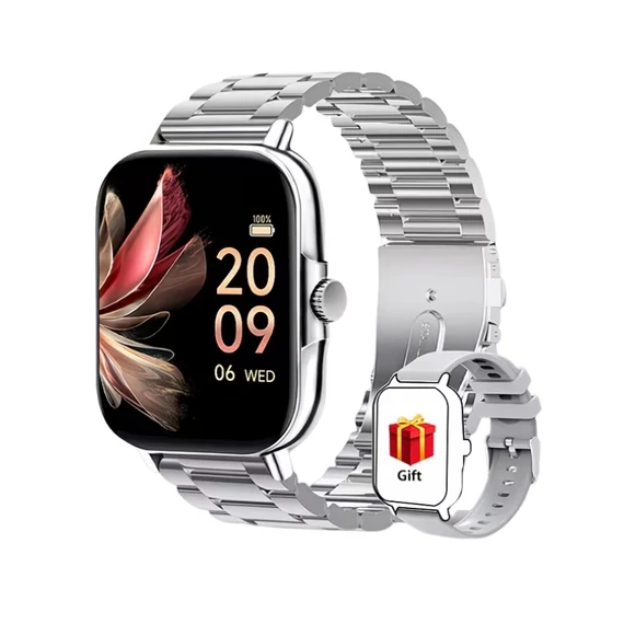 HD okos sportóra – Ezüstös ötvözet szíjjal QC8431496-6