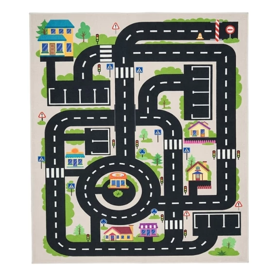 Gyerek szőnyeg városi úthálózat mintával 100 x 200 cm GYSZ39