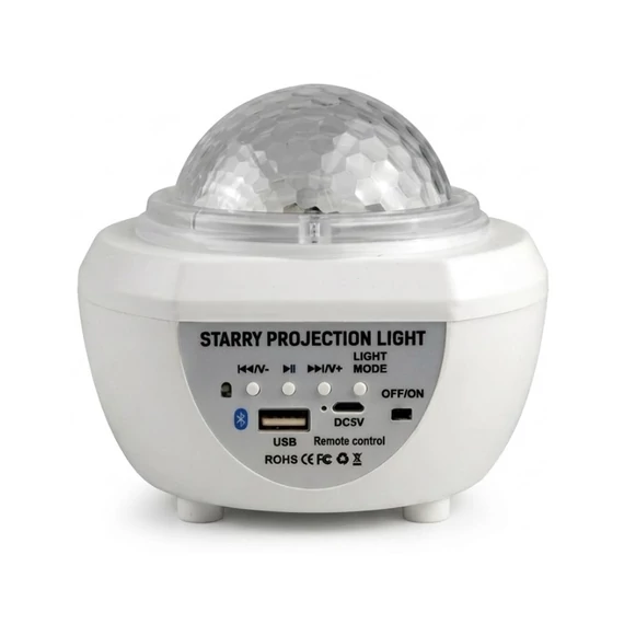 Csillagos ég projektor és éjszakai lámpa bluetooth hangszóróval