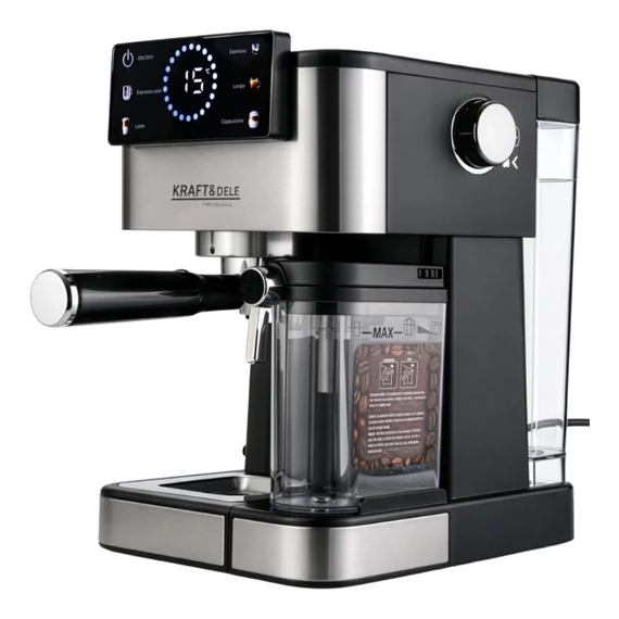 Kraft&Dele karos presszókávéfőző 1500 W 20 bar LCD kijelzővel KD4292