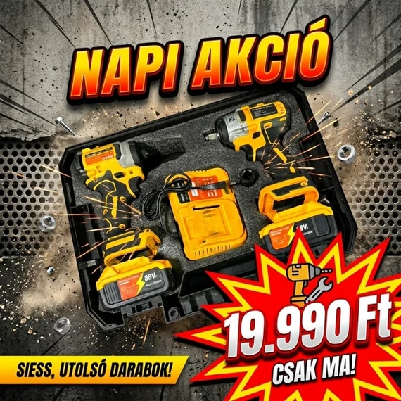 MUSTANG STAR – 2 db-os ütvefúró készlet - akkumulátoros MS-0702