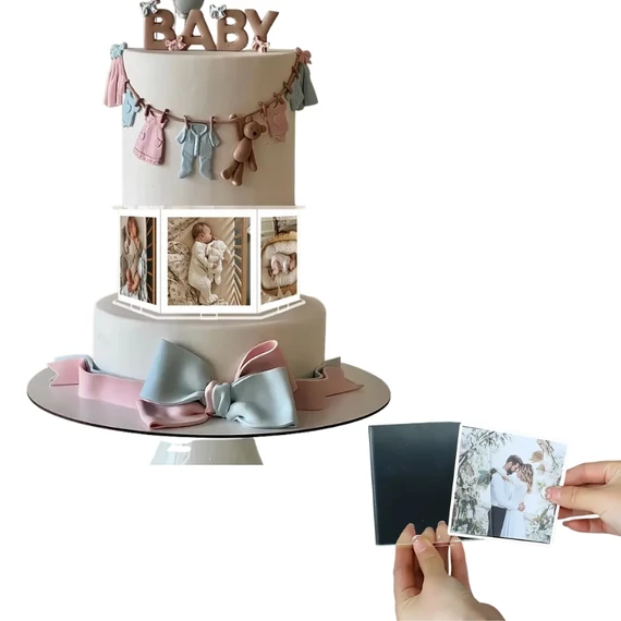 8 darabos átlátszó akril tortaállvány TD134924