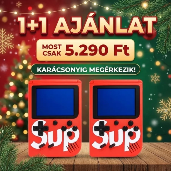 SUP Game Box Plus – Kézi játékkonzol 400 játék egyben 1+1 AJÁNLAT SP-400-1