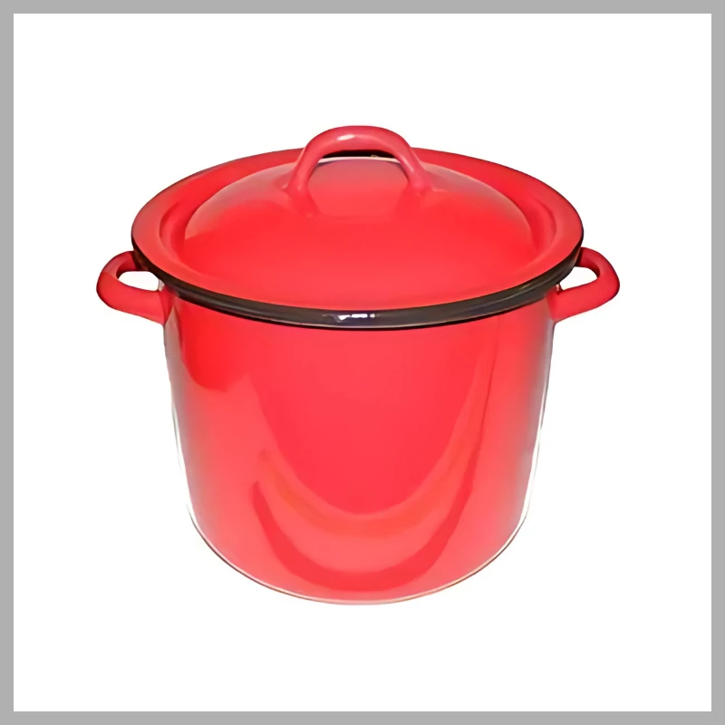 Piros zománcozott fazék fedővel – 6 liter PFA6L