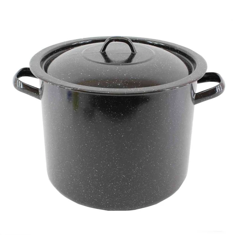 Zománcozott Fazék Fekete 36cm 31 Literes+Fedő 25102